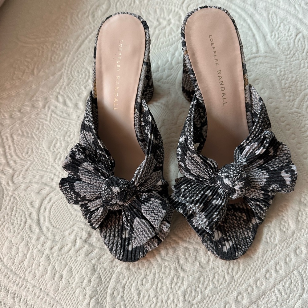 Loeffler Randall Penny Knotted Sandal in Snake Print - 7.5